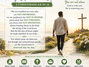 How to Walk in Holiness Through Depression and Dejection