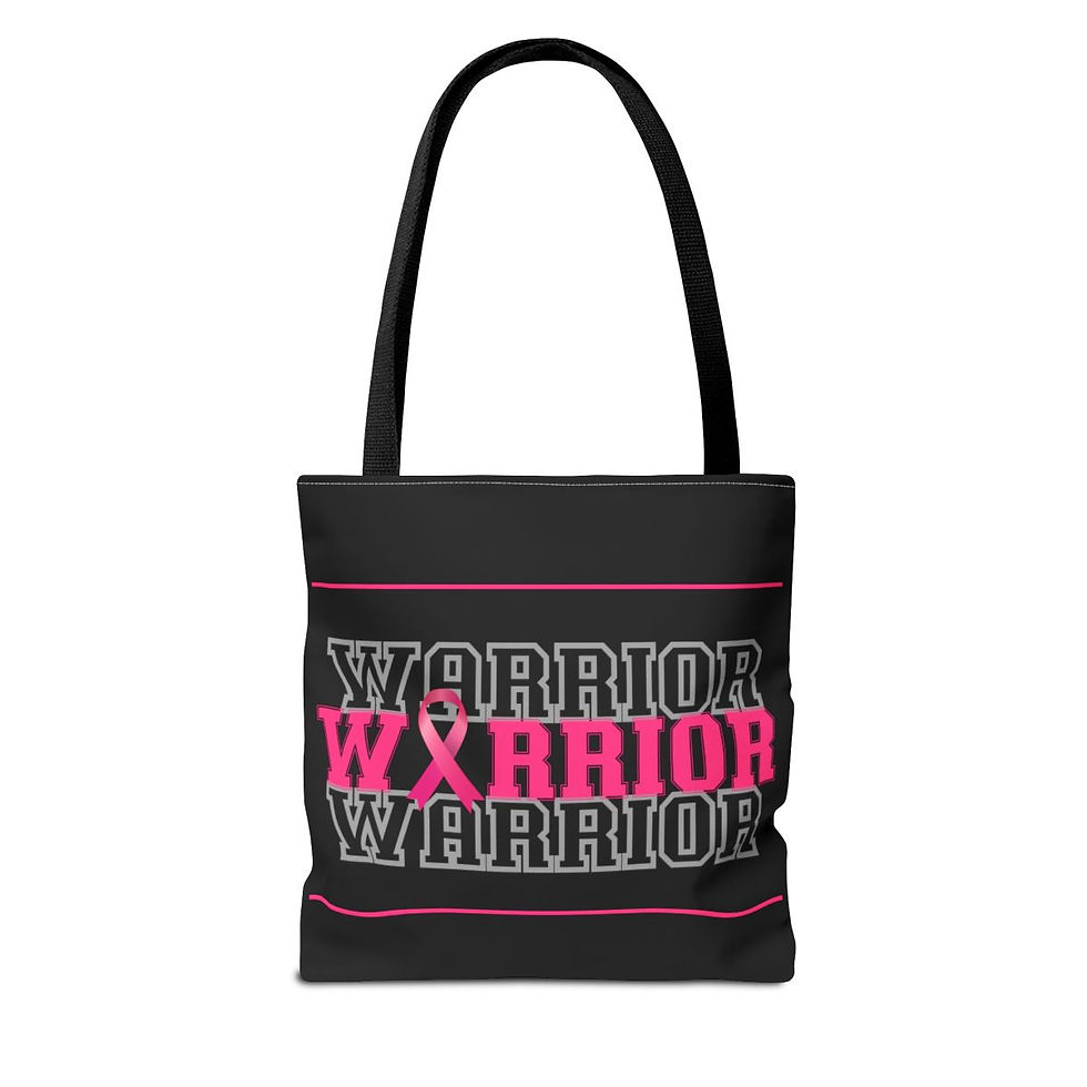 Breast Cancer Awareness Pink Ribbon Survivor Warrior Tote Bag |in 3 Sizes