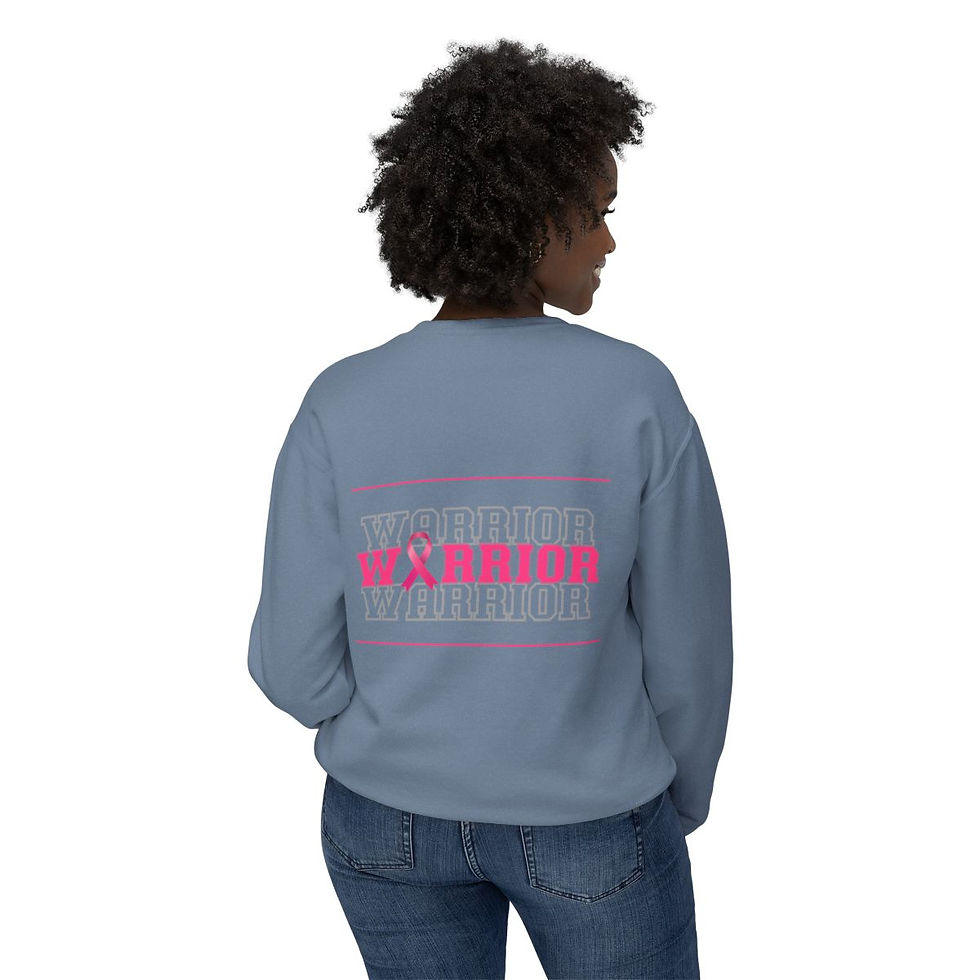 Hình thu nhỏ: Breast Cancer Awareness Pink Ribbon Sweatshirt |Survivor Warrior Unisex Crewneck