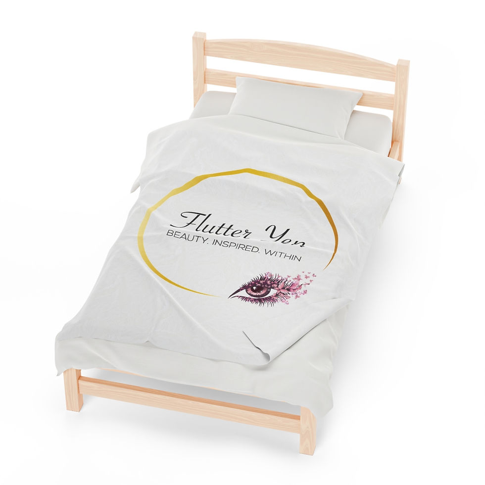 Hình thu nhỏ: Flutter Yen Velveteen Plush Blanket