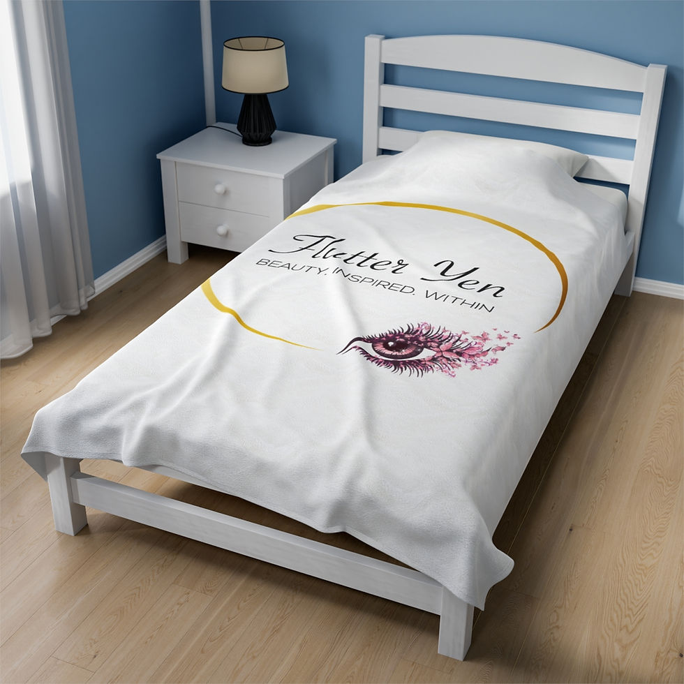 Hình thu nhỏ: Flutter Yen Velveteen Plush Blanket
