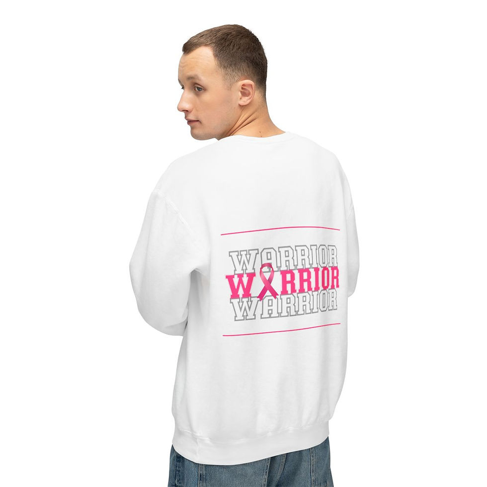 Hình thu nhỏ: Breast Cancer Awareness Pink Ribbon Sweatshirt |Survivor Warrior Unisex Crewneck