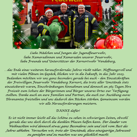 Weihnachtsgruß des Ortsbrandmeisters (24.12.2022)