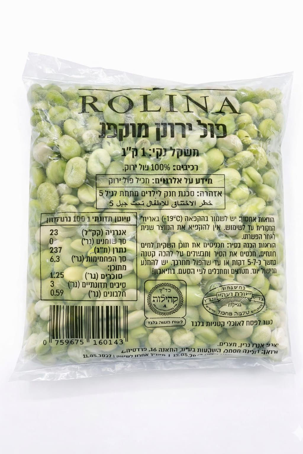 פול קפוא ( קילו ) 