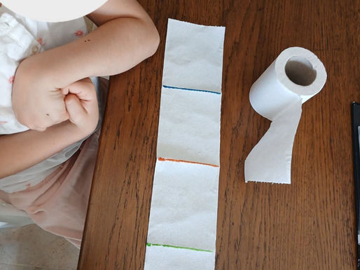Objectifs: apprendre à adapter le nombre de feuilles et les plier pour être autonome aux toilettes