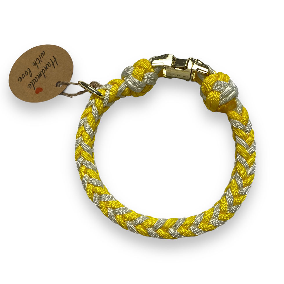 Miniaturbild: Halsband "Paracord - Yellow Star"