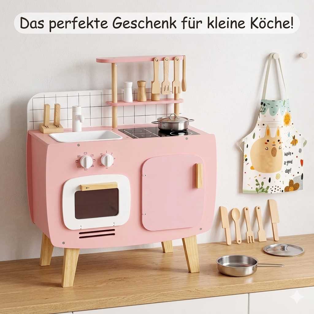 Design-Spielküche für kleine Chefköche! - Mamabrum Spielküche-rosa
