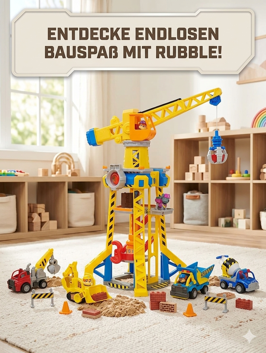 Rubble & Crew: Der Ultimative Bark Yard Kran-Turm – Riesiger Bauspaß für kleine