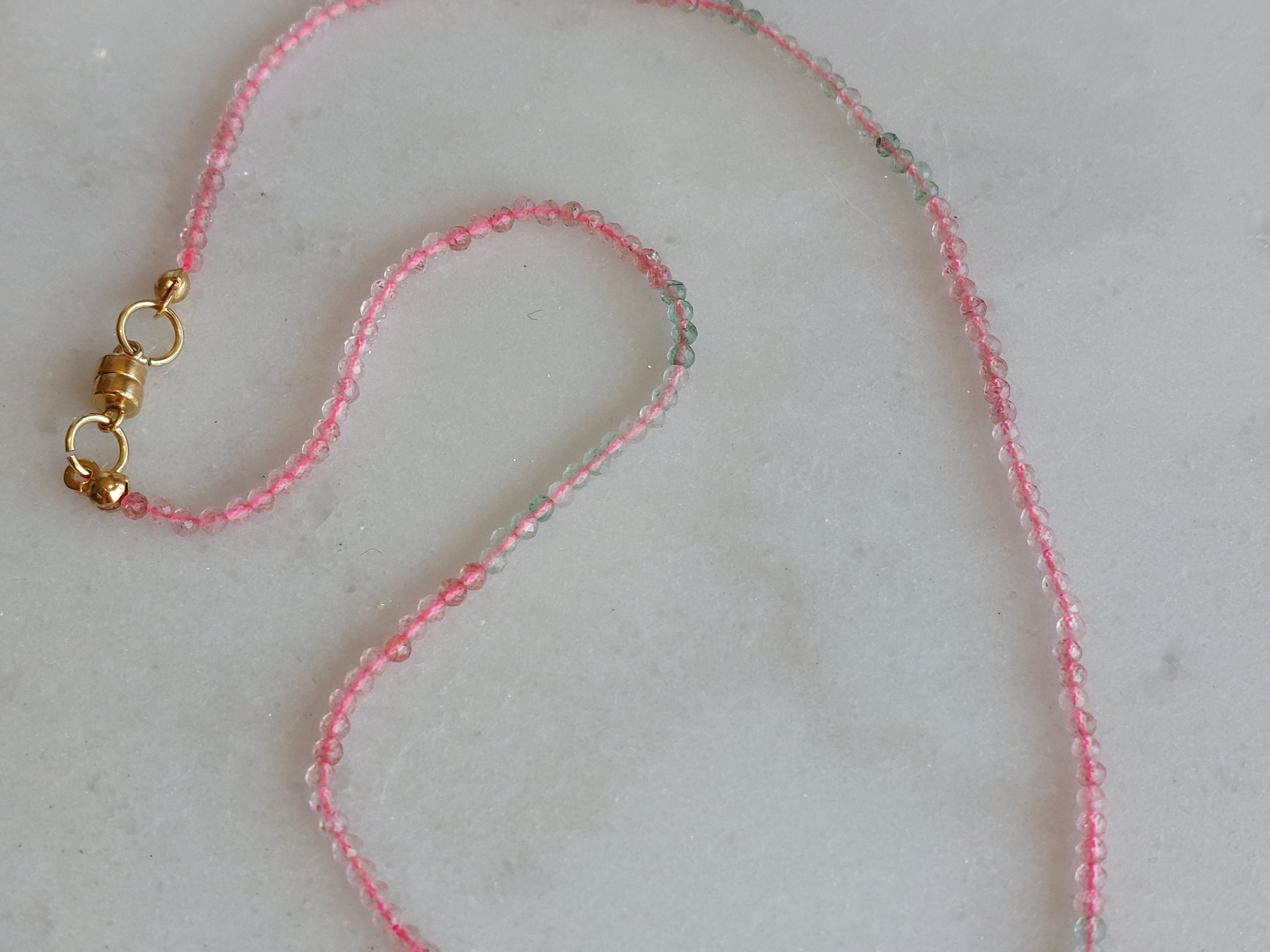 Strawberry Quartz Mini Necklace
