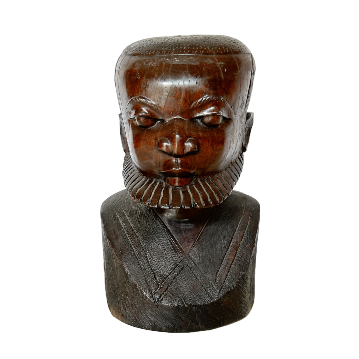 African Hand-carved Mahogany Bust