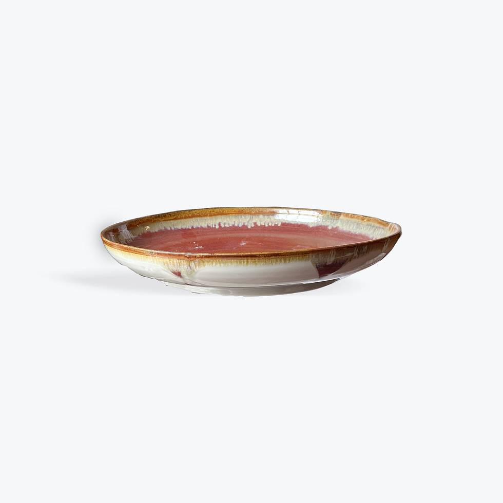 Thumbnail: Red Multi-Glazed Ceramic Platters, 1988