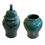 Thumbnail: Pair of Large Deep Teal Foo Dog Top Ginger Jar