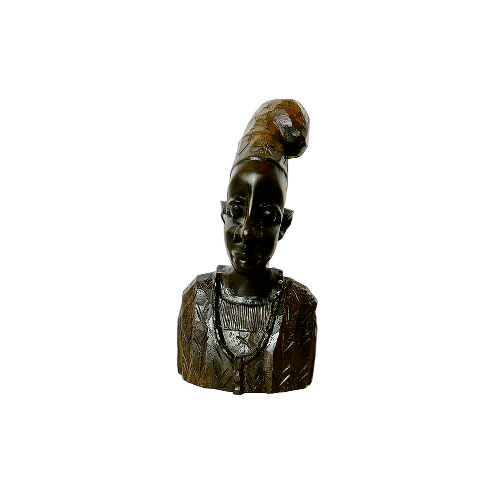 Thumbnail: Pair Vintage African Hand Carved Busts
