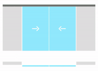 Syncronized sliding doors for room dividers and doors.gif