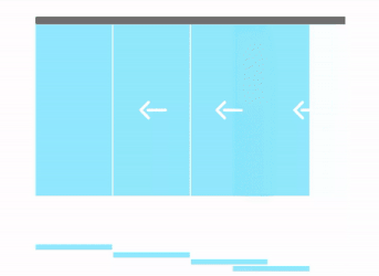 Telescoping glass sliding doors with fixed glass. 3 panels.gif