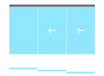 Telescoping glass sliding doors for room division and doorways with fixed glass.gif
