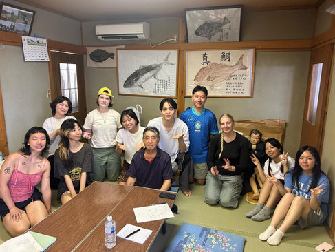 The students with Kitamura-san. Photo by Mana Short