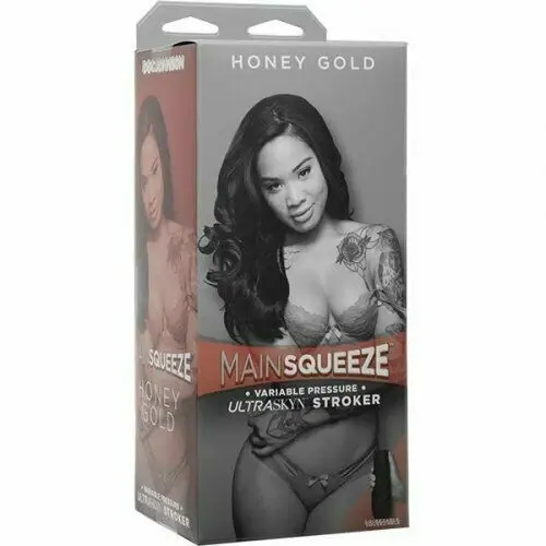 DOC JOHNSON~HONEY GOLD!~MAINSQUEEZE ULTRASKYN SEXTOY~DVD~AND~MAGAZINE!~