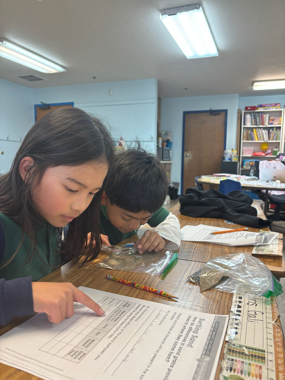 two students focusing