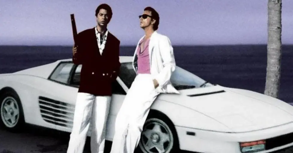 White Ferrari Testarossa from Miami Vice