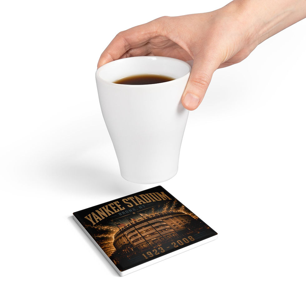 Thumbnail: Yankee Stadium 1923-2008 Ceramic Coaster | Bronx NY Vintage Stadium Art