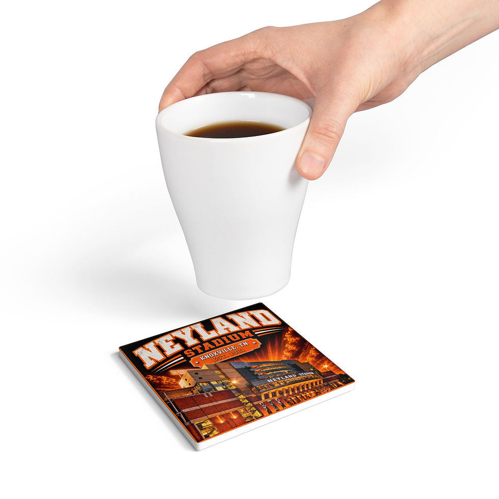 Thumbnail: Neyland Stadium Knoxville Ceramic Coaster | College Football Stadium Art