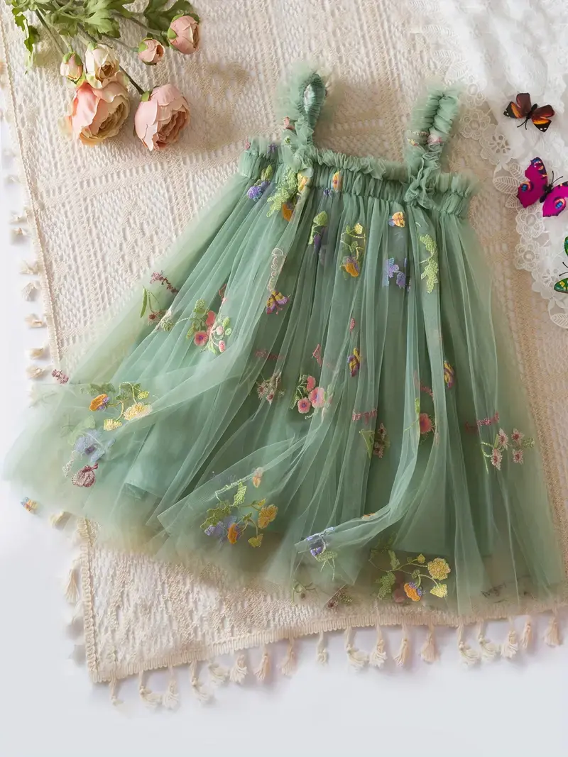 Thumbnail: Green Floral Tutu Dress