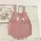 Thumbnail: Pink Flower Bobble Knit Romper