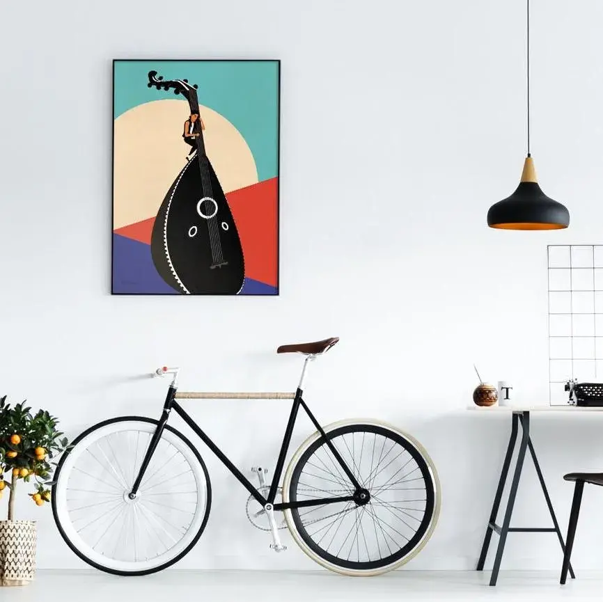 Thumbnail: Minimalist and modern oud artwork – perfect for musicians and collectors seeking interactive decor.