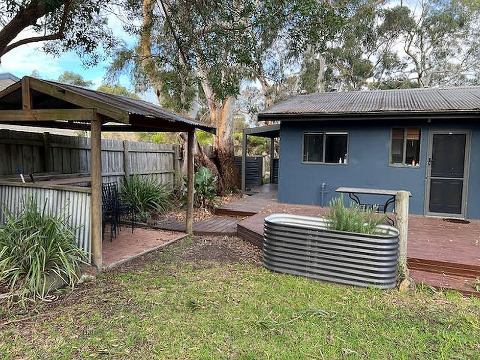 BACK YARD WITH BBQ AREA