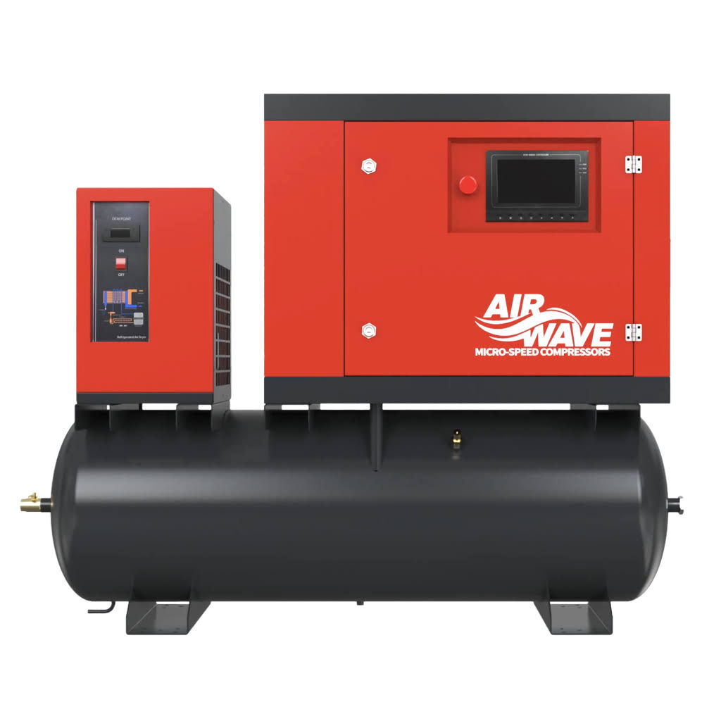 Air Wave Micro Speed Variable Speed Air Compressor 200L Tank Mounted