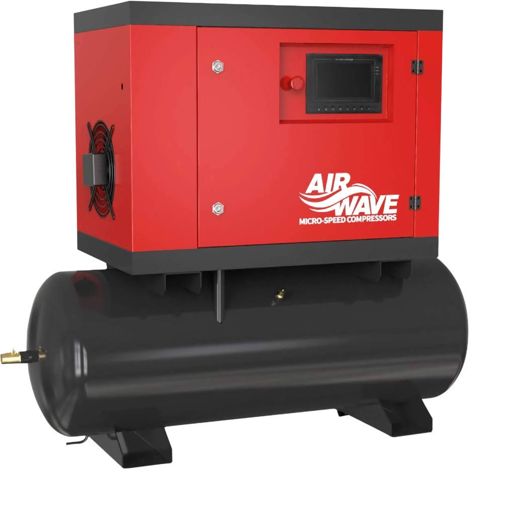 Air Wave Micro Speed Variable Speed Air Compressor 4-5.5 KW 160L Tank Mounted