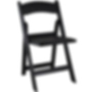 black_padded_garden_folding_chair_rentals_chicago