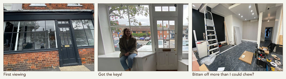 The early stages of creating CBTR Opticians, from the first viewing to collecting the keys and fitting out the practice.