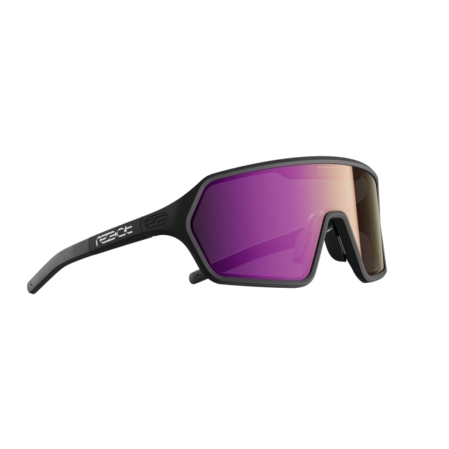 Thumbnail: REACT Rev sports sunglasses in black with nova adaptive lens