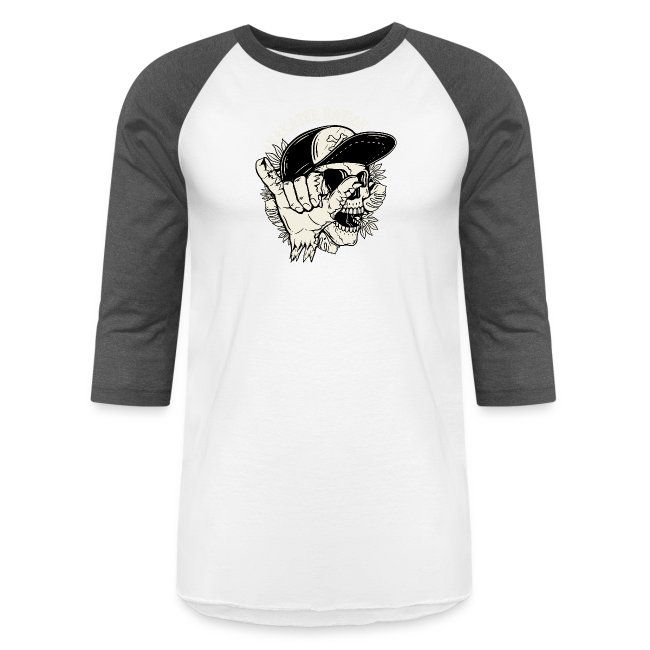 4NAKATER NATION SKULL unisex baseball t-shirt