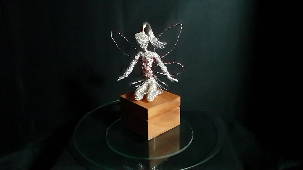 Thumbnail: Georgina - Avebury Faeries - Sil plated wire fairy
