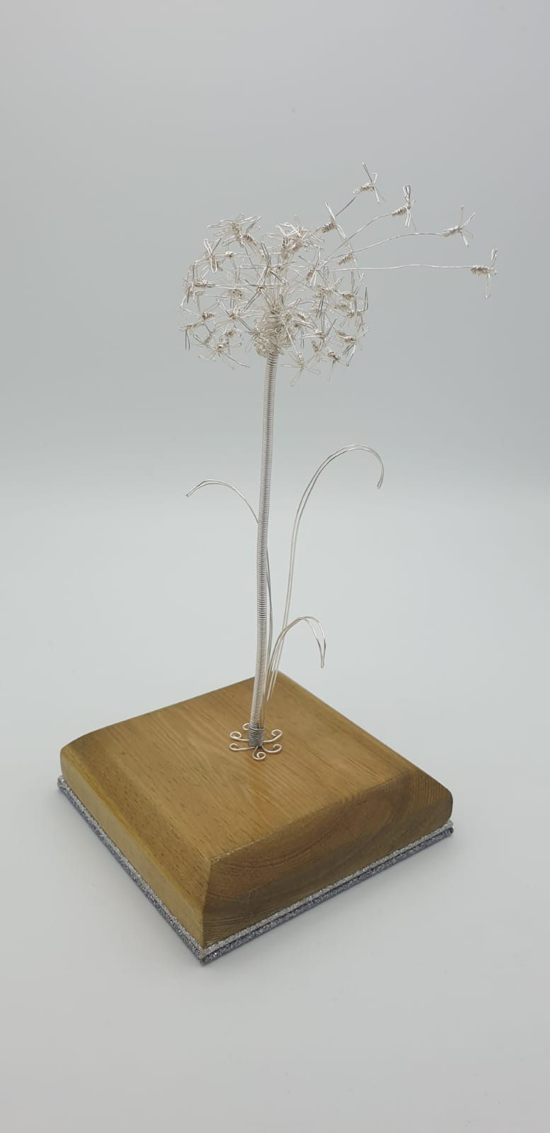 Thumbnail: Dandelion Official Flower of The Military Kids Handmade Wire sculpture