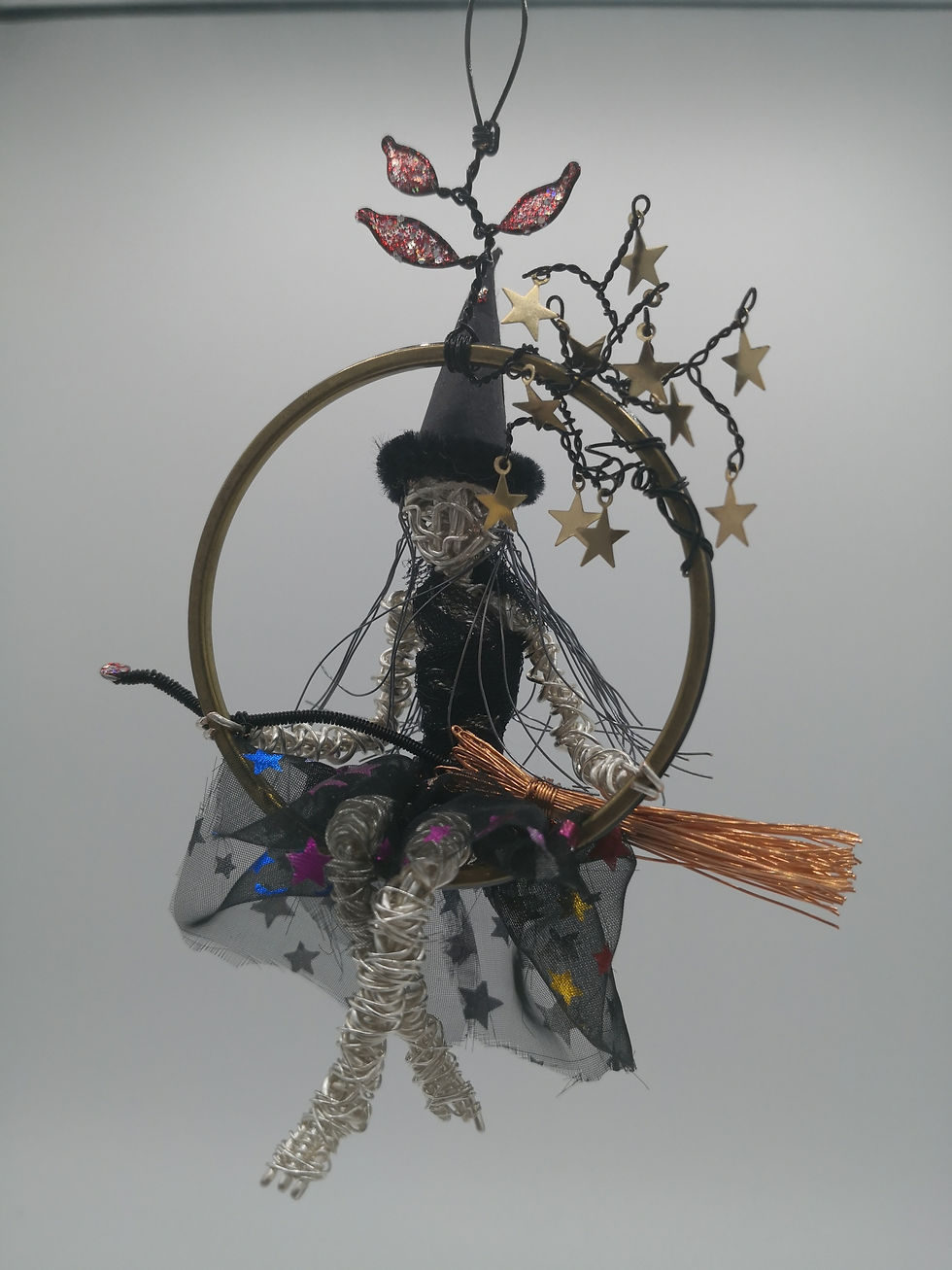 Thumbnail: Handmade Cosmic Witch - Stella - wire sculpture ornament