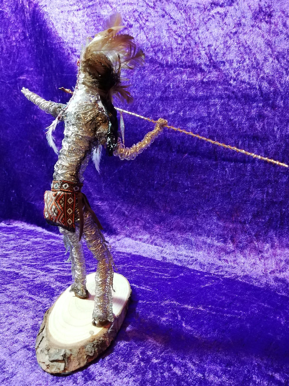 Thumbnail: Cochise - Sil Plated wire ornament - Avebury Faerie