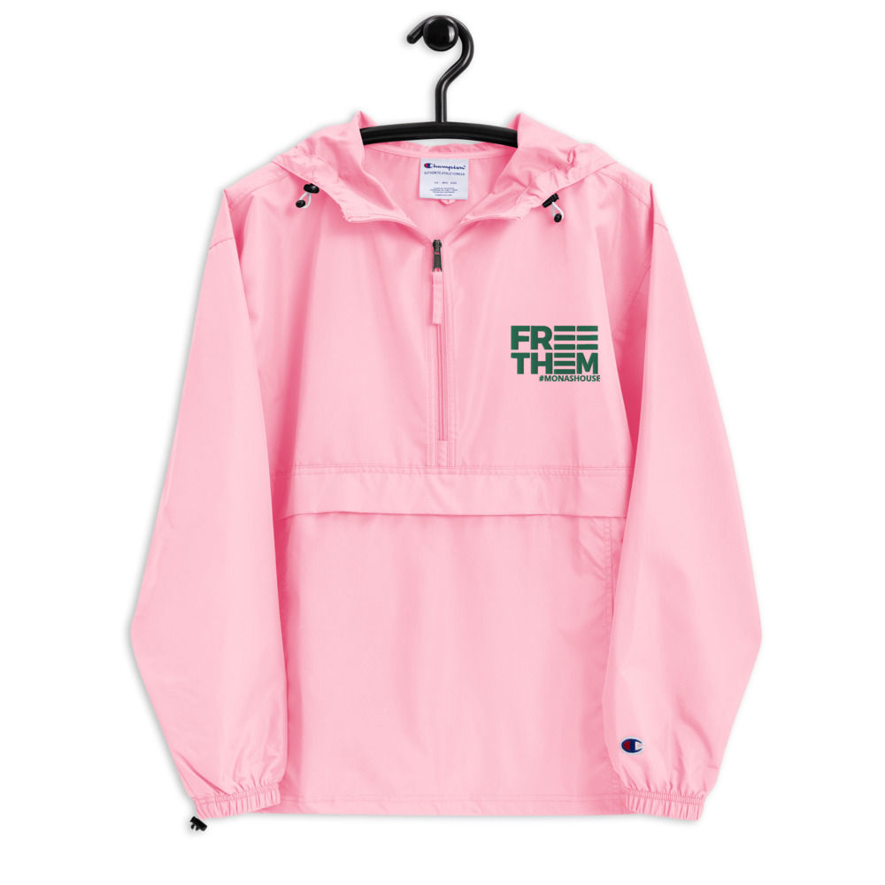 Pink and Green Windbreaker