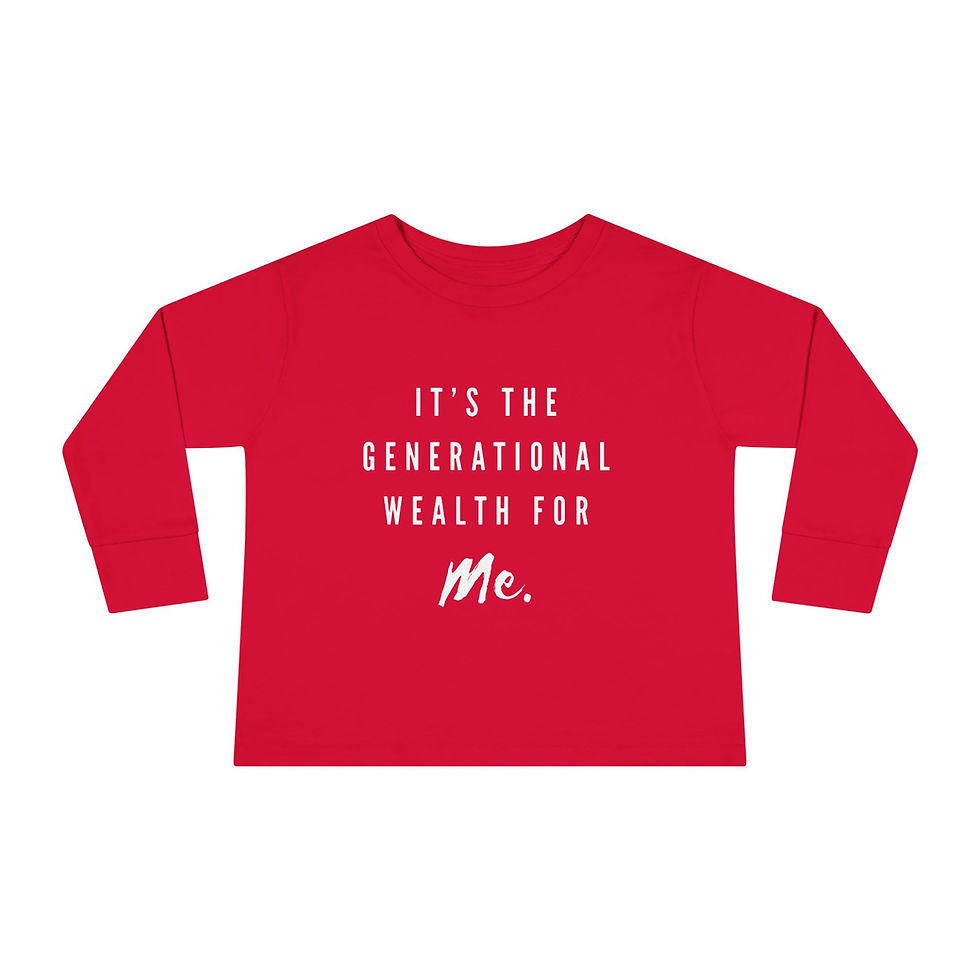 Thumbnail: Toddler Long Sleeve Tee - Generational Wealth Example for Children