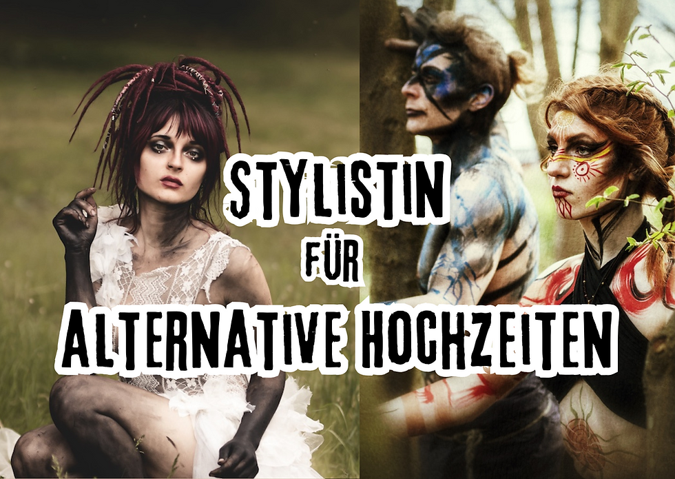 alternative Make-up Artist für unkonventionelle Hochzeit