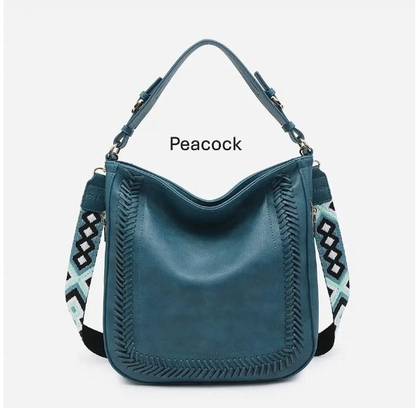Thumbnail: Aris Small Whipstitch Hobo Bag