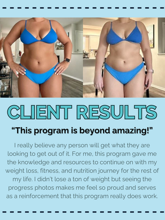 Reset & Transform Client Transformation. Before and after picture.