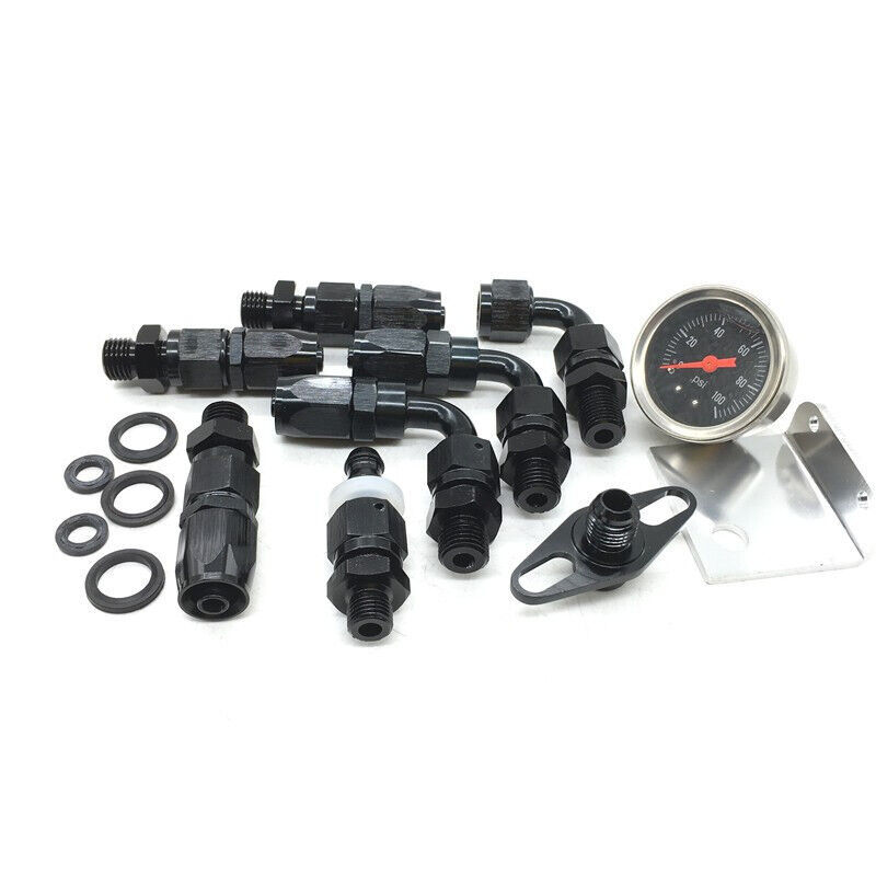 Thumbnail: Universal Adjustable Fuel Pressure Regulator AN6 Fitting Kit