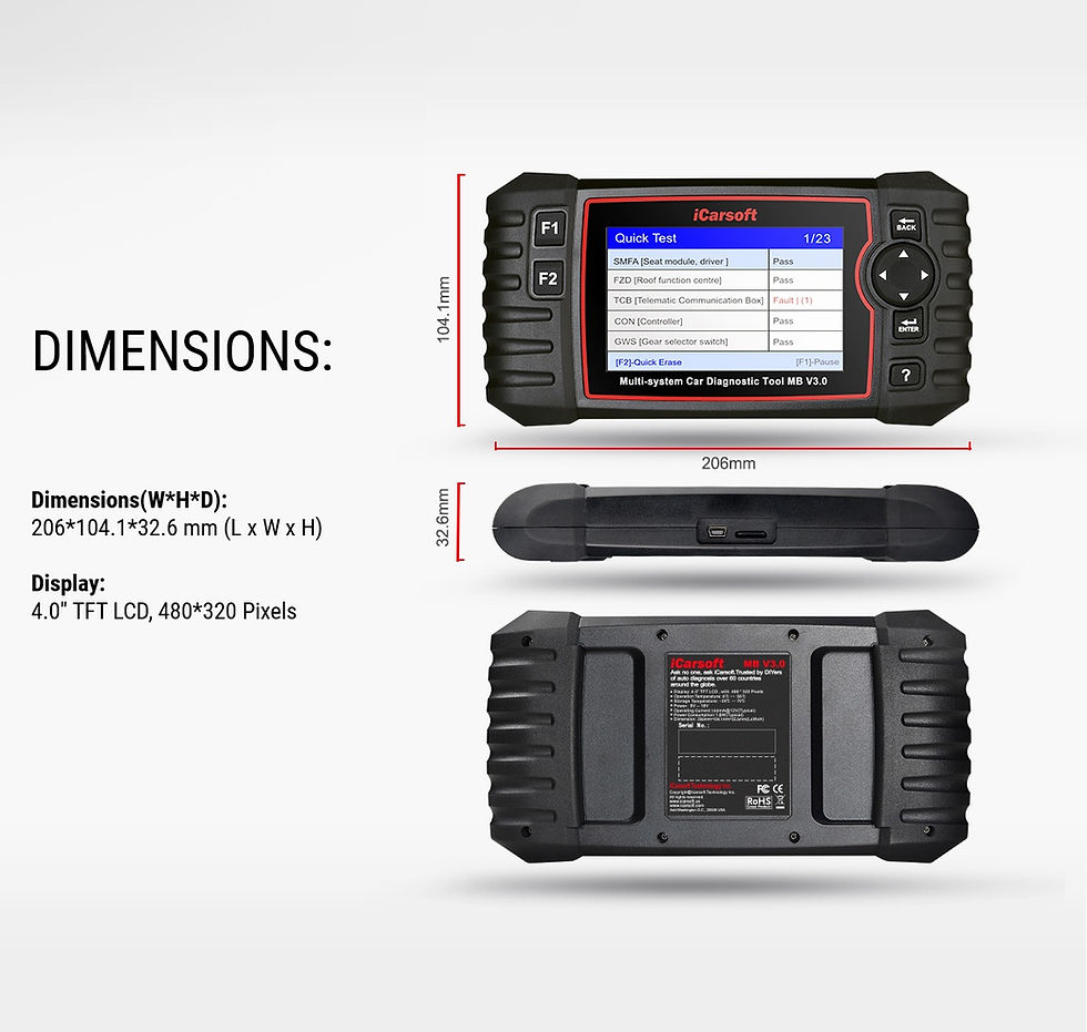 Thumbnail: ICARSOFT MB V3.0 Diagnostic Scanner - Mercedes, Maybach & Smart