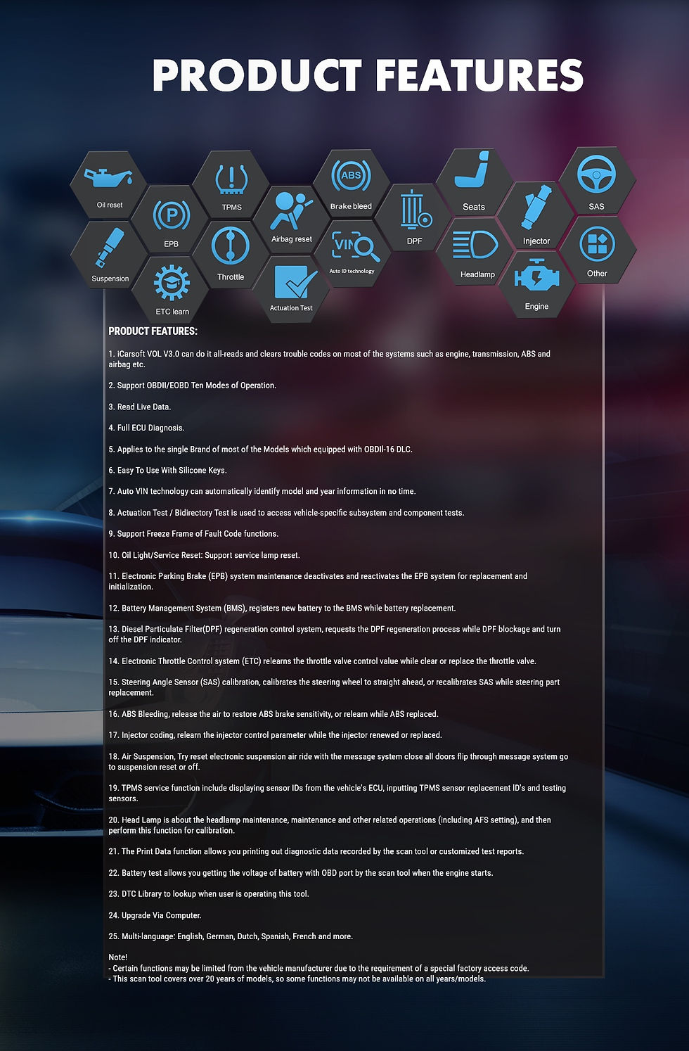 Thumbnail: ICARSOFT VOL V3.0 Diagnostic Scanner - Volvo & Saab