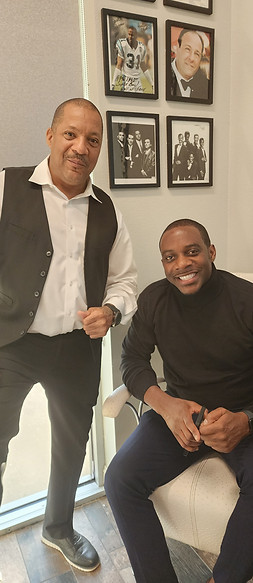Master barber Preston Scott and Clothier Don Morphy