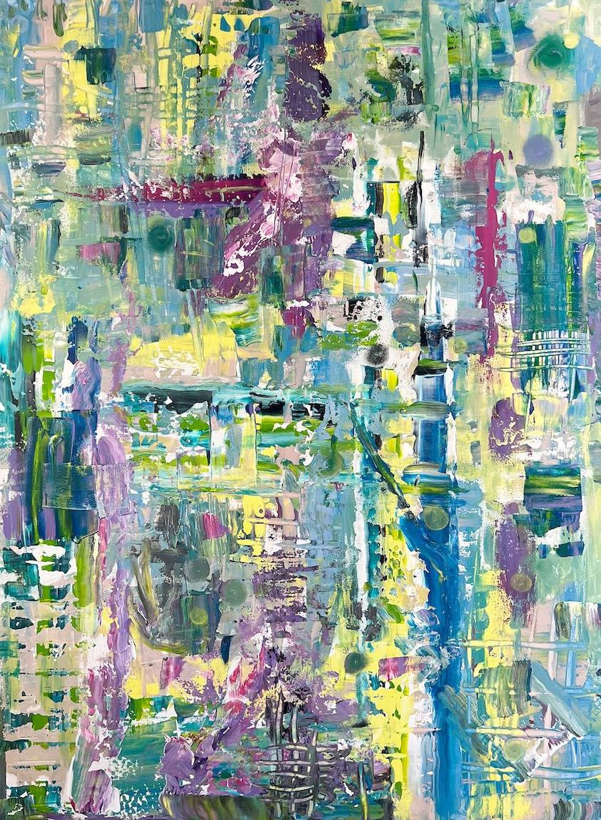 Gerard-Vivid Chaos-48hx36w stretched canvas